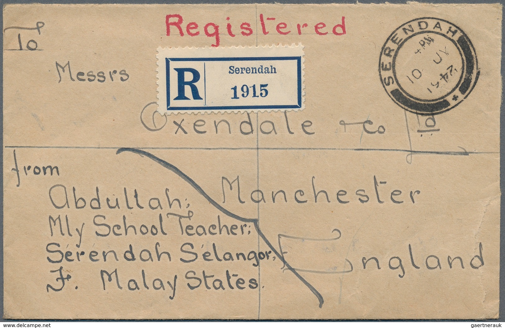 07108 Malaiische Staaten - Selangor: 1924, Federated Malay States, 6 C Orange Tiger, Horizontal Strip Of 3 - Selangor