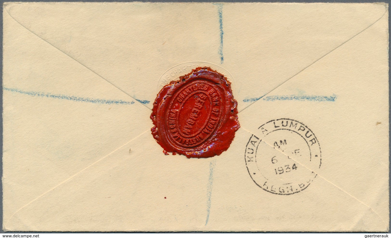 07186 Malaiische Staaten - Selangor: 1934, Registered Letter Addressed To Edinburgh With 1c,2c,10c (2) FMS - Selangor