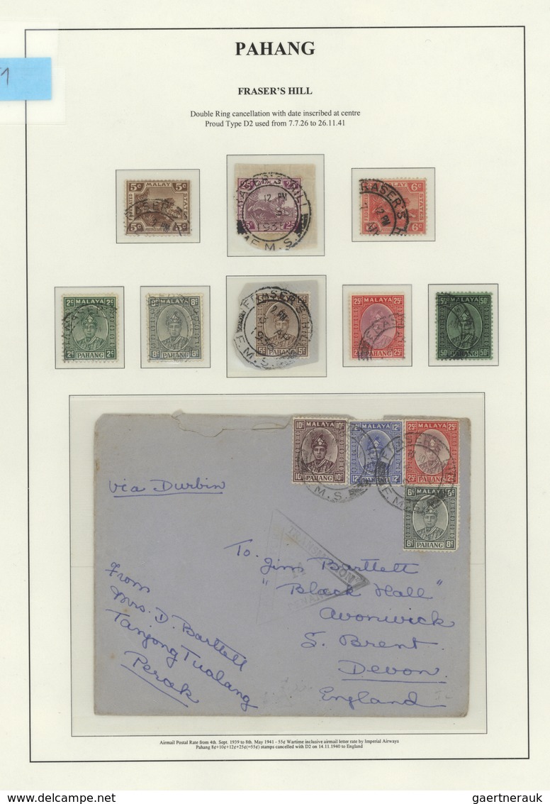 07275 Malaiische Staaten - Selangor: 1940, FRASER'S HILL: Sultan Sir Abu Bakar Four Diff. Stamps (8c. Grey - Selangor