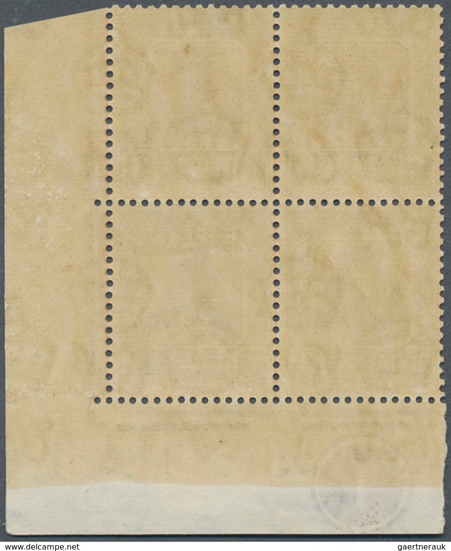 07435 Malaiische Staaten - Trengganu: 1938, Sultan Suleiman 3c. Reddish Brown Block Of Four From Lower Rig - Trengganu