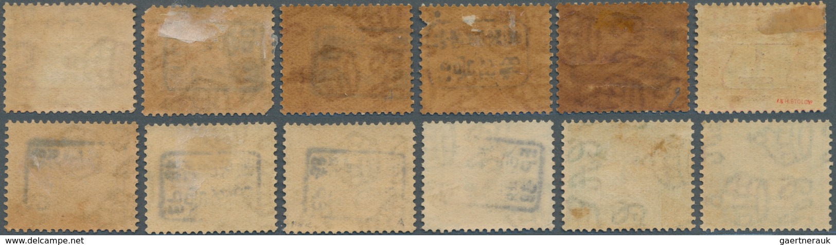 07456 Malaiische Staaten - Trengganu: Japanese Occupation, 1942, Small Seals On Dues, Mint And Used On Sto - Trengganu