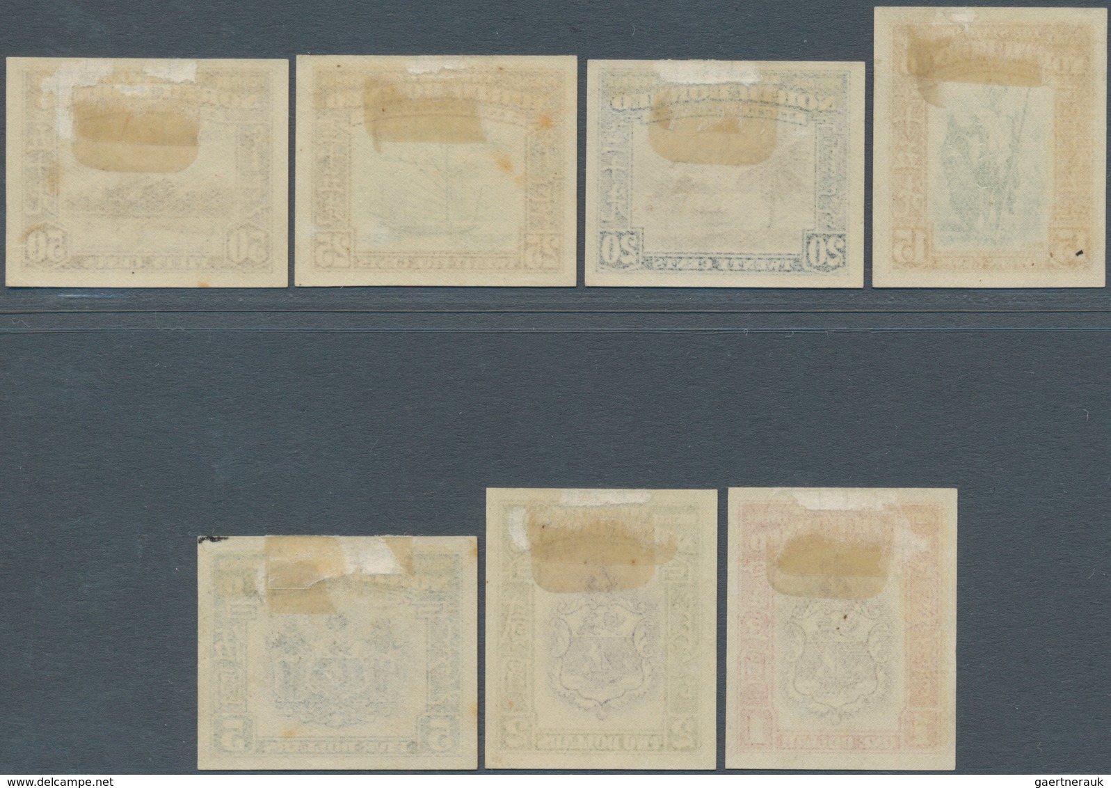 07563 Nordborneo: 1939, Pictorial And Coat Of Arms Definitives Complete Set Of 15 In IMPERFORATE PROOFS In - North Borneo (...-1963)