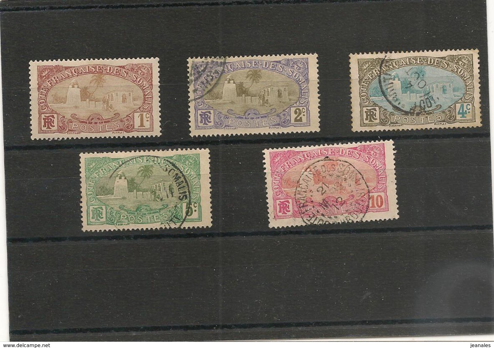COTE FRANÇAISE DES SOMALIS  Année 1909  N° Y/T : 67/71 Ob - Used Stamps