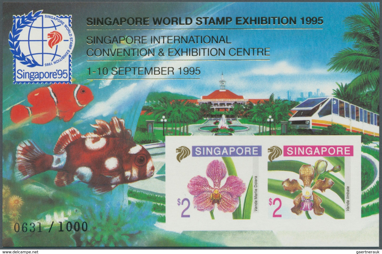 07793 Singapur: 1995, Stamp Exhibition SINGAPORE '95, Imperforate Souvenir Sheet, Unmounted Mint. Only 1.0 - Singapour (...-1959)