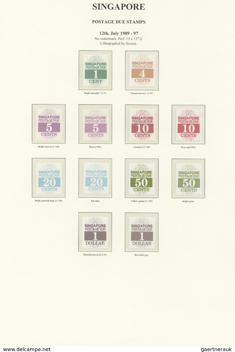 07794 Singapur - Portomarken: 1968/1997, Mainly U/m Collection On Album Pages Incl. Shades, Papers, Blocks - Singapore (1959-...)