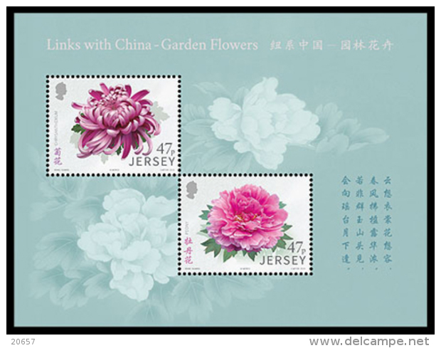 Jersey 2051 F Chrysanthème , Pivoine - Autres & Non Classés