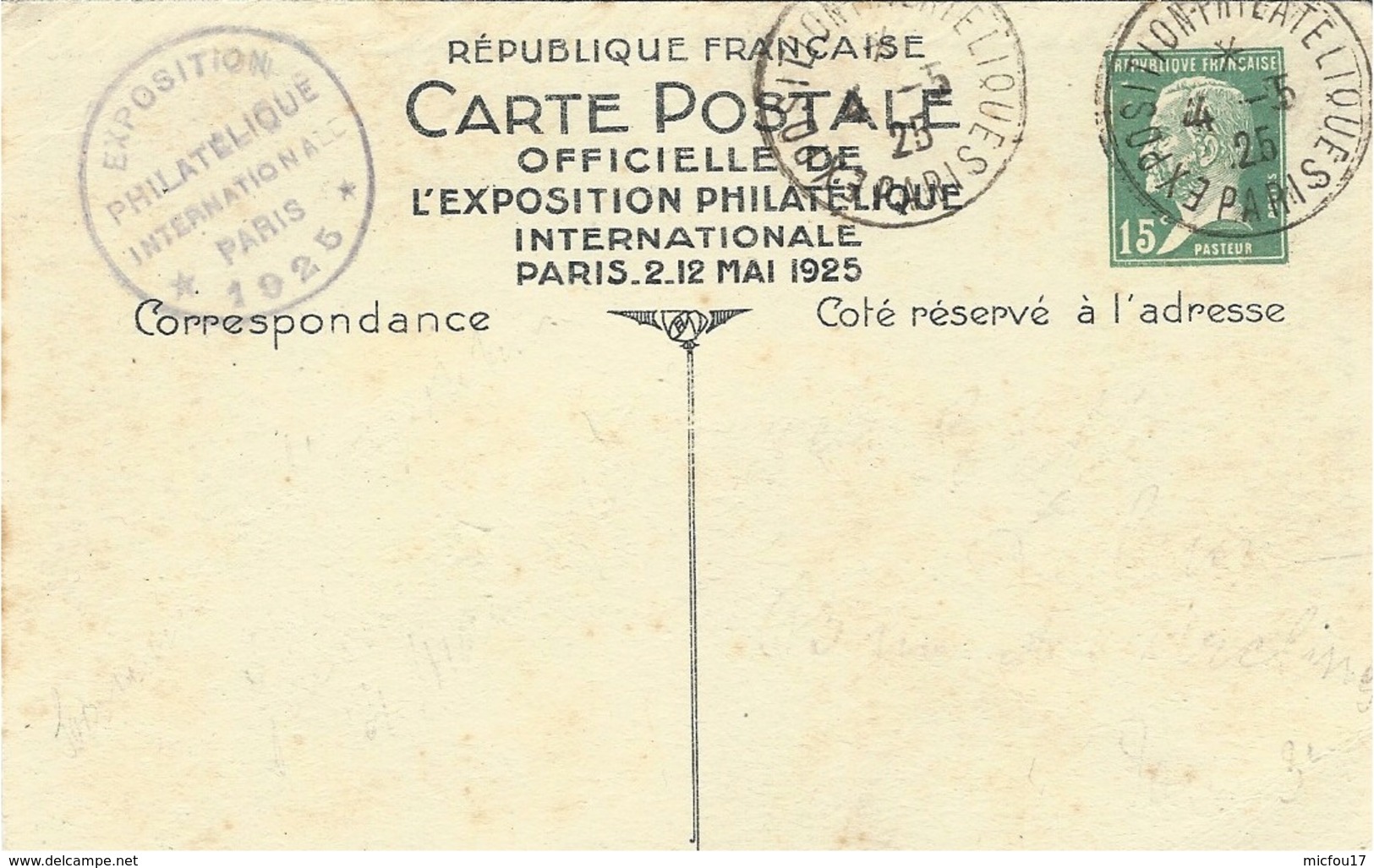 PARIS 1925 - Exposition Internationale  - Oblitérée à L'entrée - Estate 1924: Paris