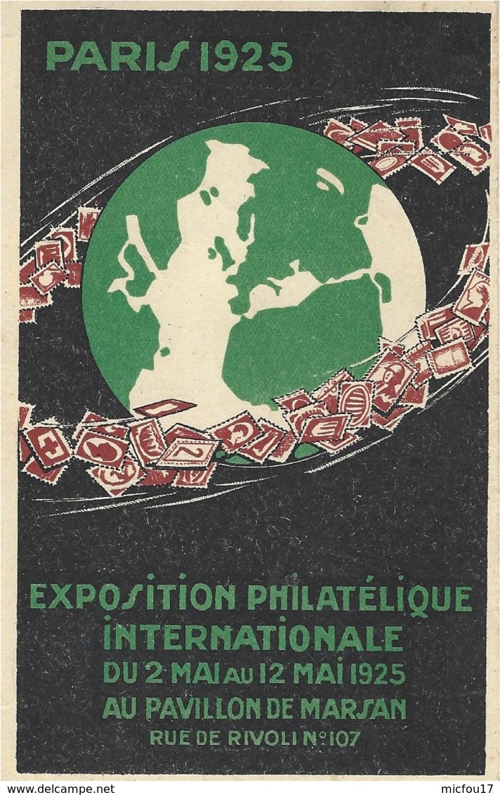 PARIS 1925 - Exposition Internationale  - Oblitérée à L'entrée Au Tarif  Avion - Estate 1924: Paris