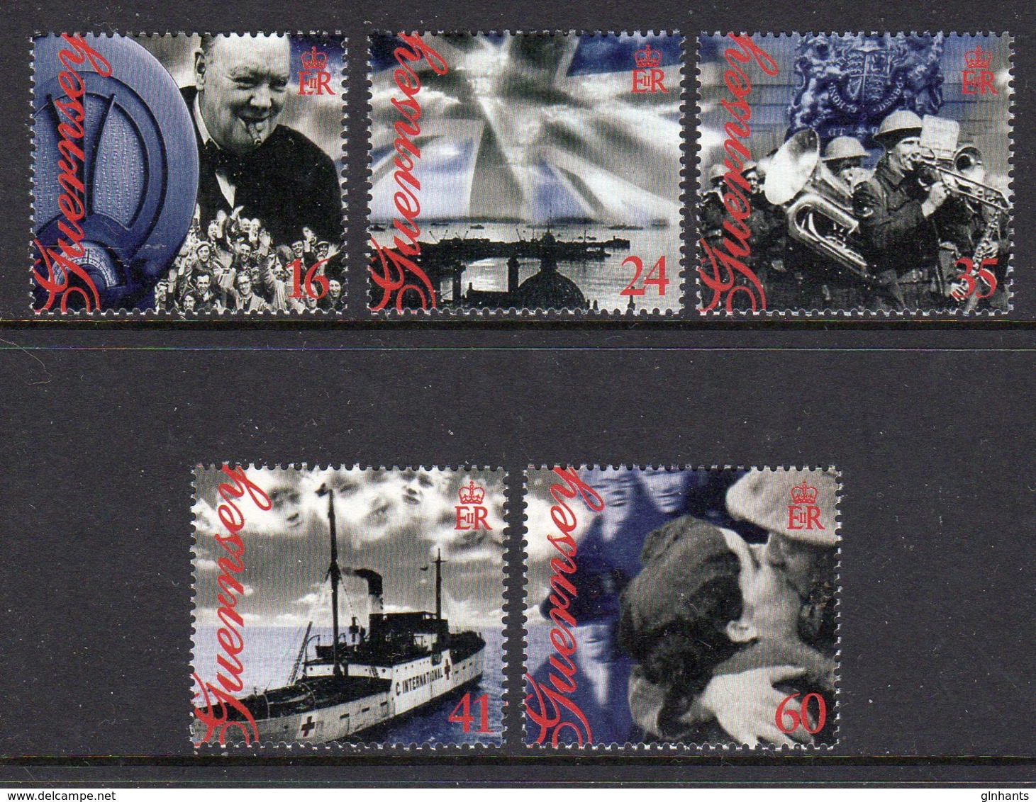 GUERNSEY - 1995 LIBERATION ANNIVERSARY SET (5V) SG 672-676 FINE MNH ** - Guernsey