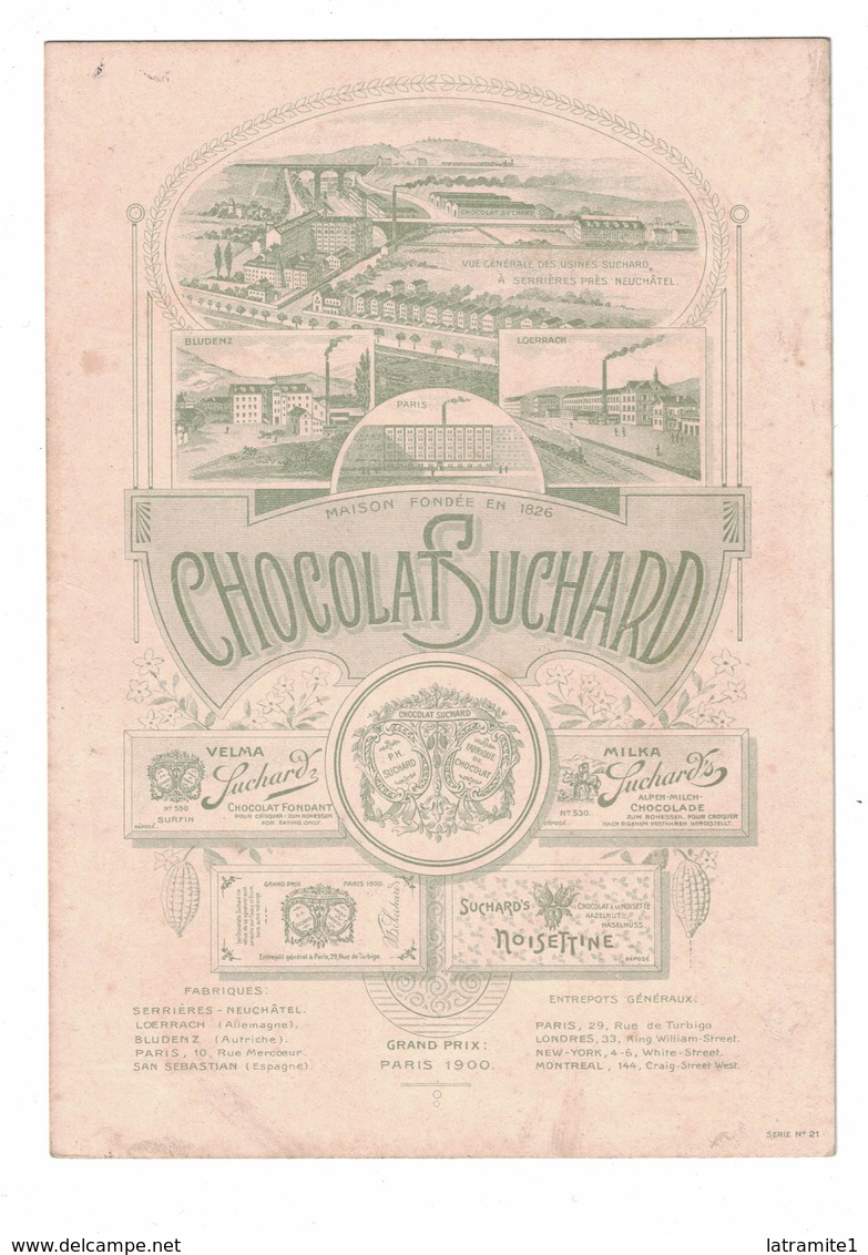 MENU' SUCHARD  FARFALLE  N.21 Bis - Menu