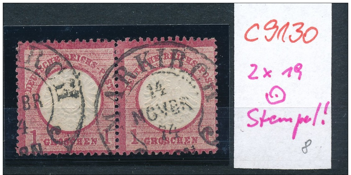 D.-Reich Nr. 2x19   - Stempel-  (c9130  ) Siehe Scan - Used Stamps