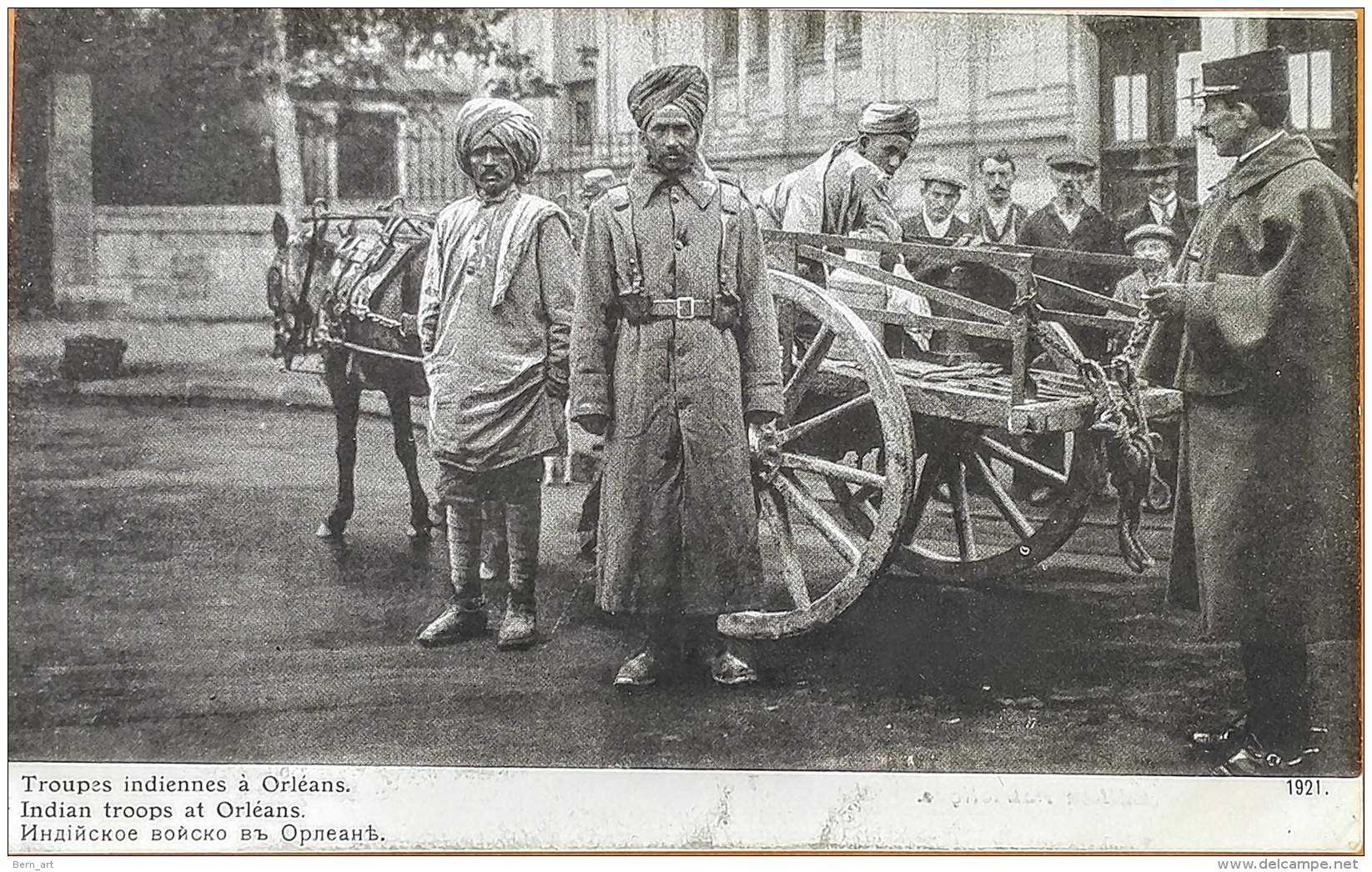 CPA Guerre Européenne De 1914 Edition Patriotique "Troupes Indiennes à Orléans". Impr. Lapina Paris N° 1921 - Oorlog 1914-18