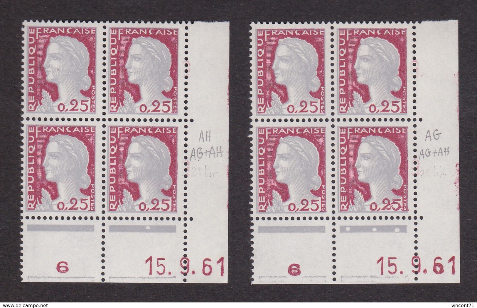 Coins Datés N° 1263 Marianne De DECARIS - Paire De Galvano - TB** - 1960-1969