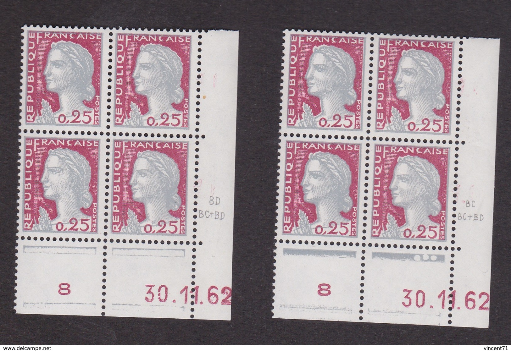 Coins Datés N° 1263 Marianne De DECARIS - Paire De Galvano - TB** - 1960-1969