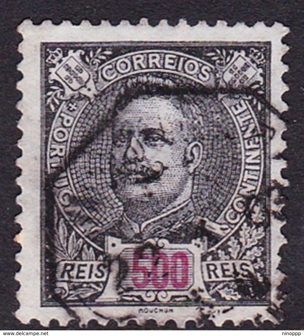 Portugal SG 362 1895 King Carlos Numerals, 500r Black On Blue, Used - Used Stamps