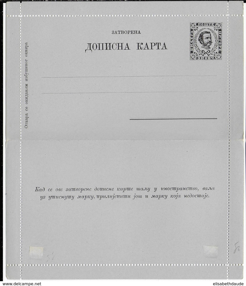 MONTENEGRO - 1894/1900 - CARTE-LETTRE ENTIER POSTAL TYPE NICOLAS - Montenegro
