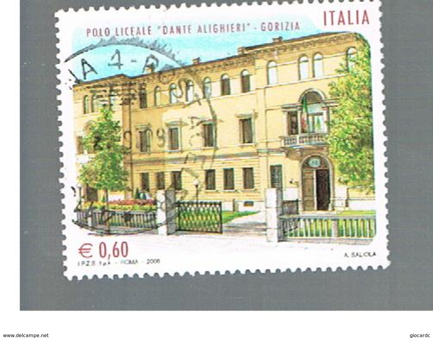 ITALIA REPUBBLICA  -   2008  LICEO DI GORIZIA           -   USATO  ° - 2001-10: Used