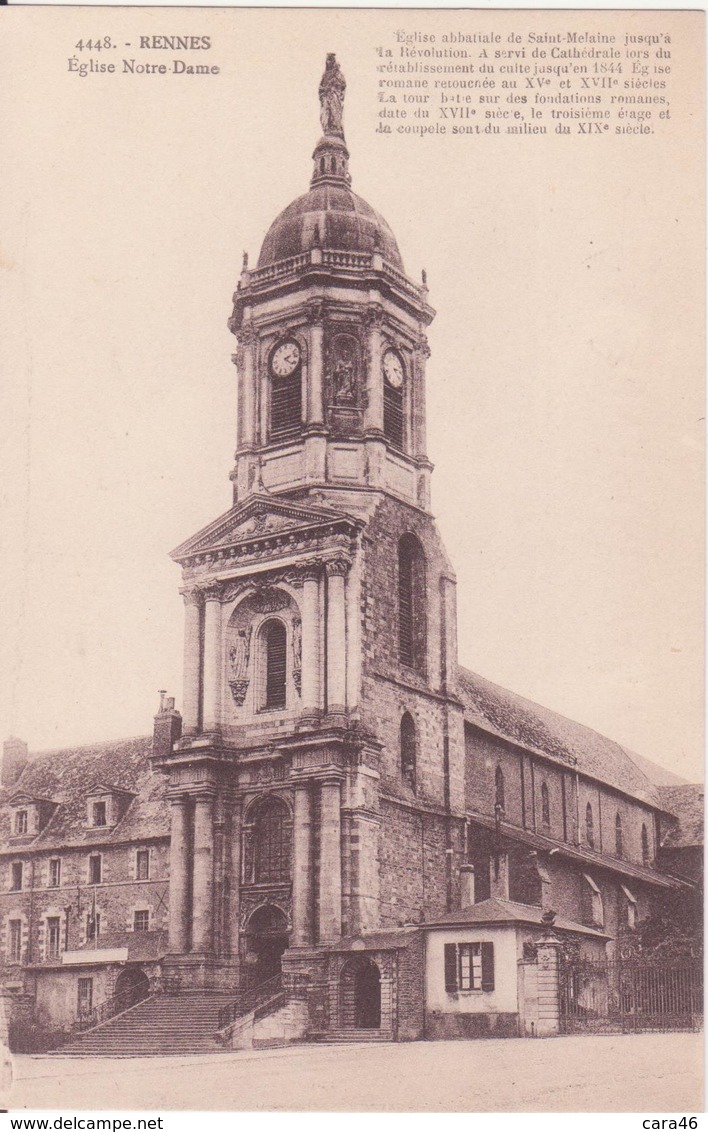 CPA - 4448. RENNES église Notre Dame - Rennes