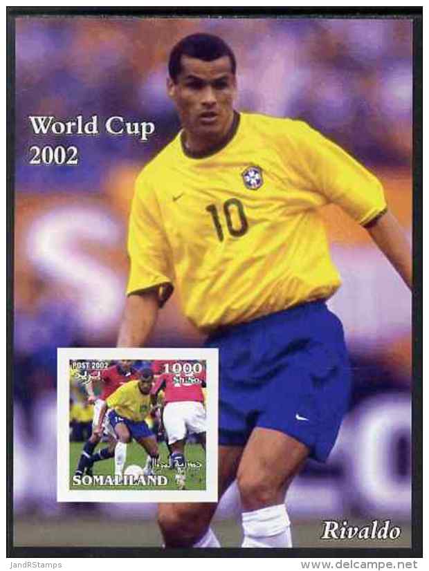 82338 Somaliland 2002 Football World Cup Imperf S/sheet (Rivaldo) Unmounted Mint - 2002 – Südkorea / Japan