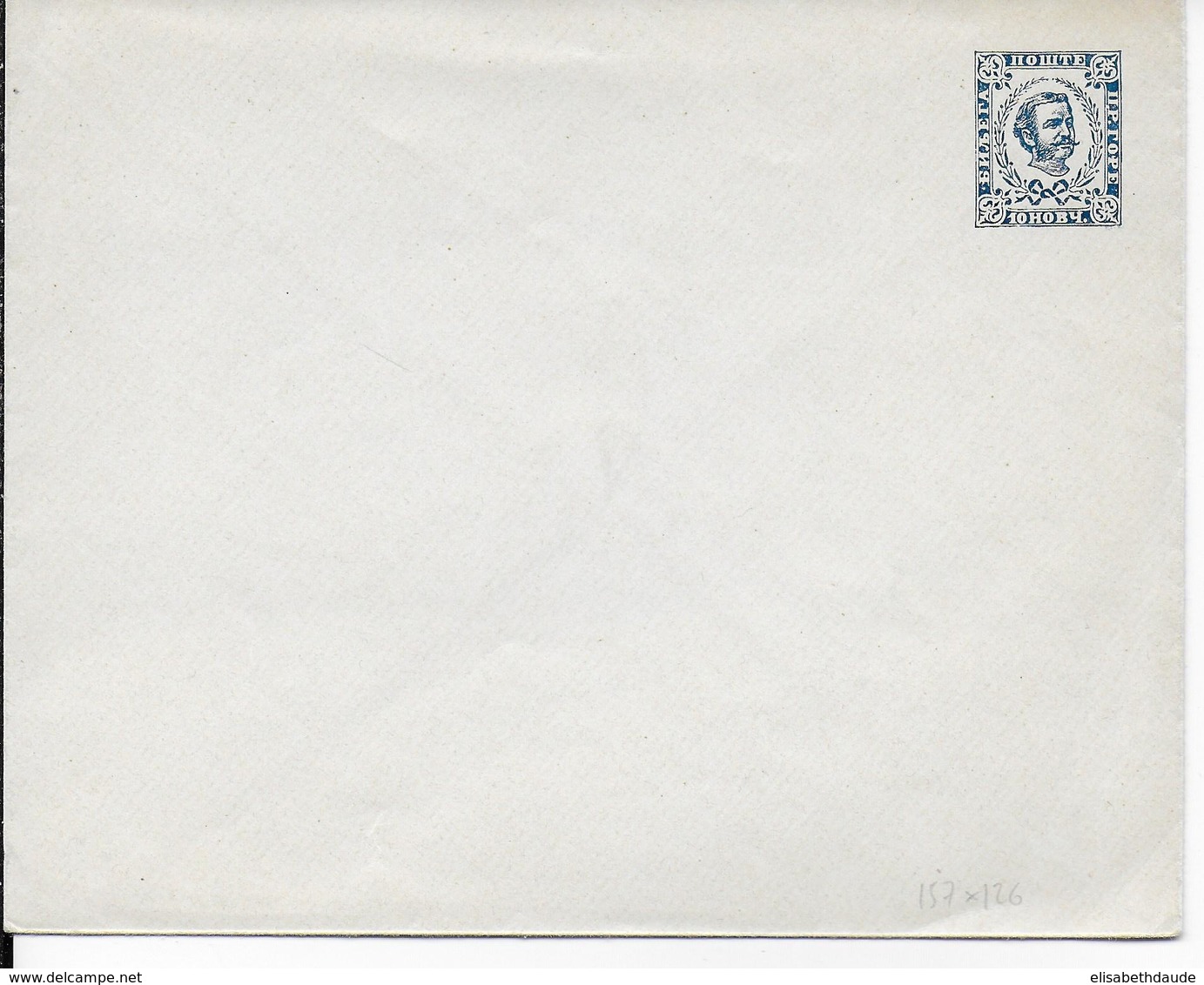 MONTENEGRO - 1893 - ENVELOPPE ENTIER POSTAL  - TYPE NICOLAS - Montenegro