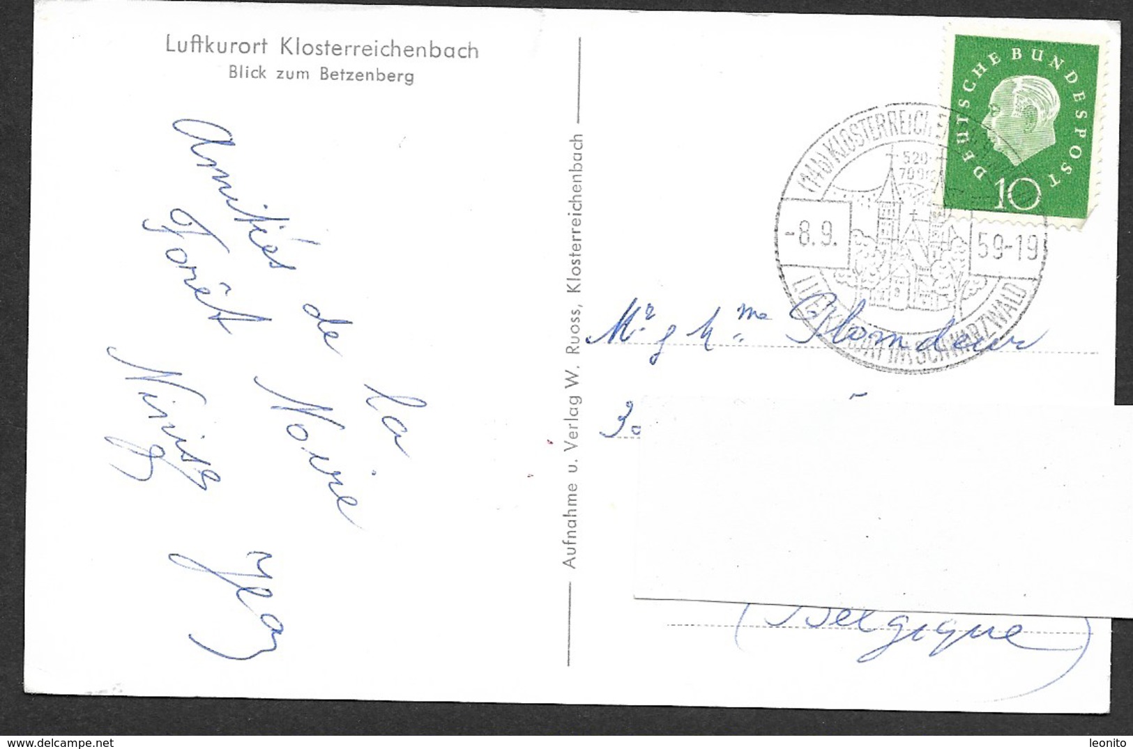 KLOSTERREICHENBACH Baiersbronn Freudenstadt Betzenberg 1959 - Baiersbronn