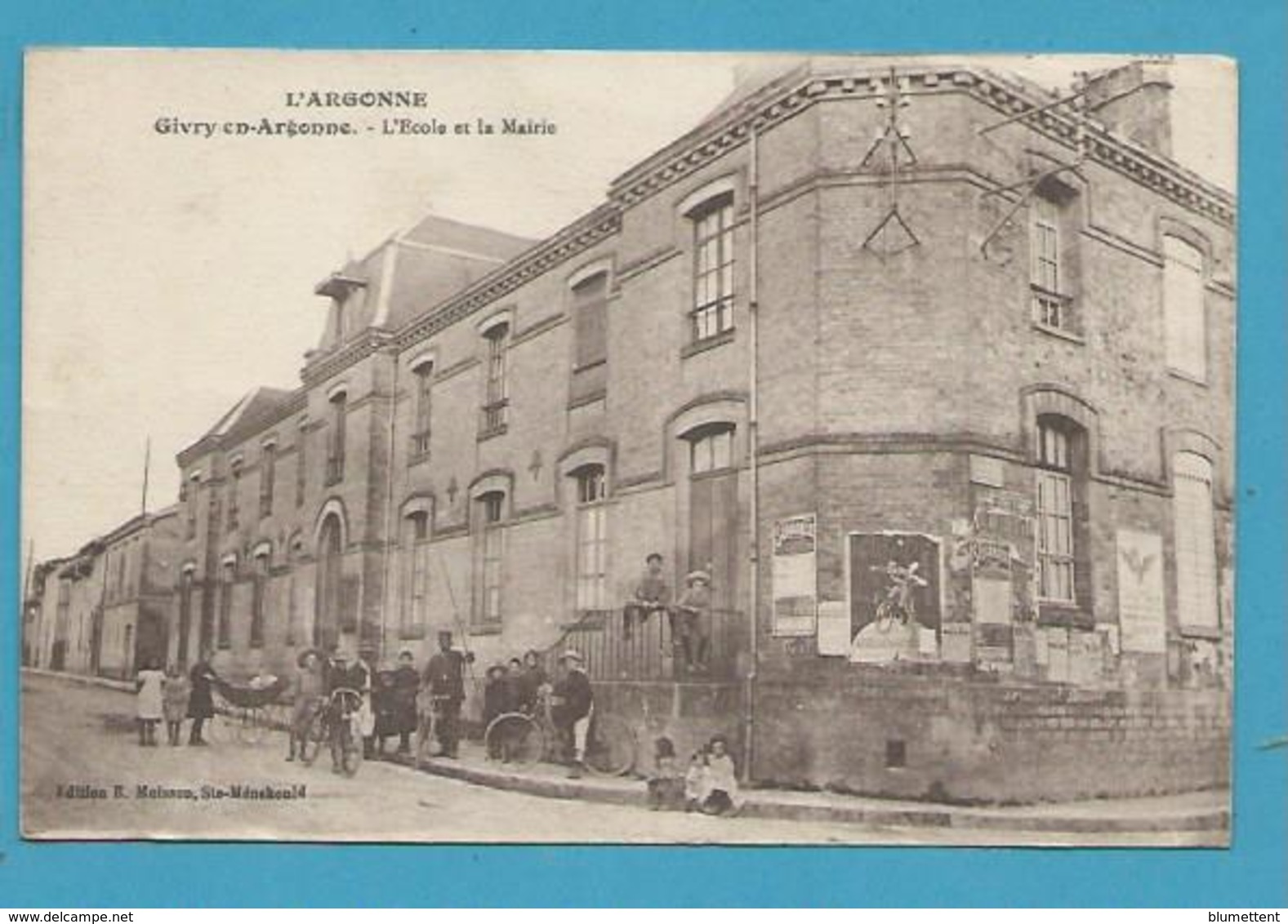 CPA L'Ecole Et La Mairie GIVRY-EN-ARGONNE 51 - Givry En Argonne