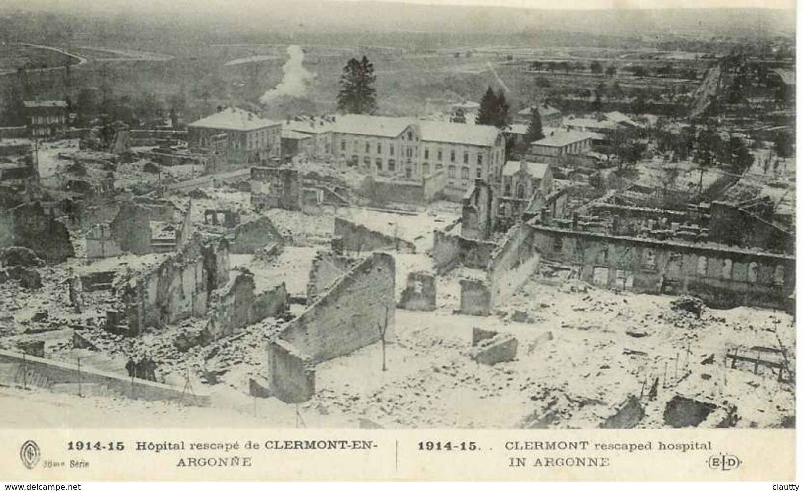 Cpa  55 Clermont En Argonne * Hôpital Rescapé , Ww1 ,  écrite 1916 Série De  Cartes à Son épouse Léontine - Clermont En Argonne