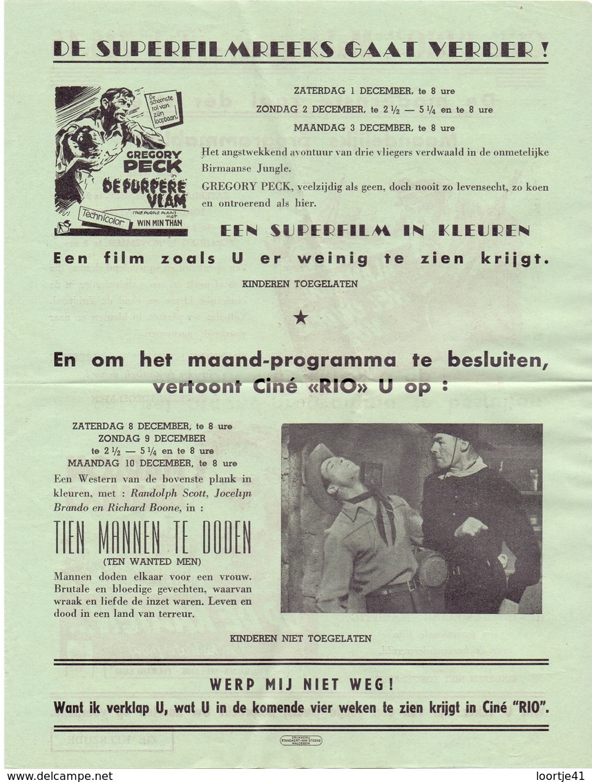 Ciné Cinema Pub Reclame Film - Programma Ciné Rio Maldegem - Cinema Advertisement