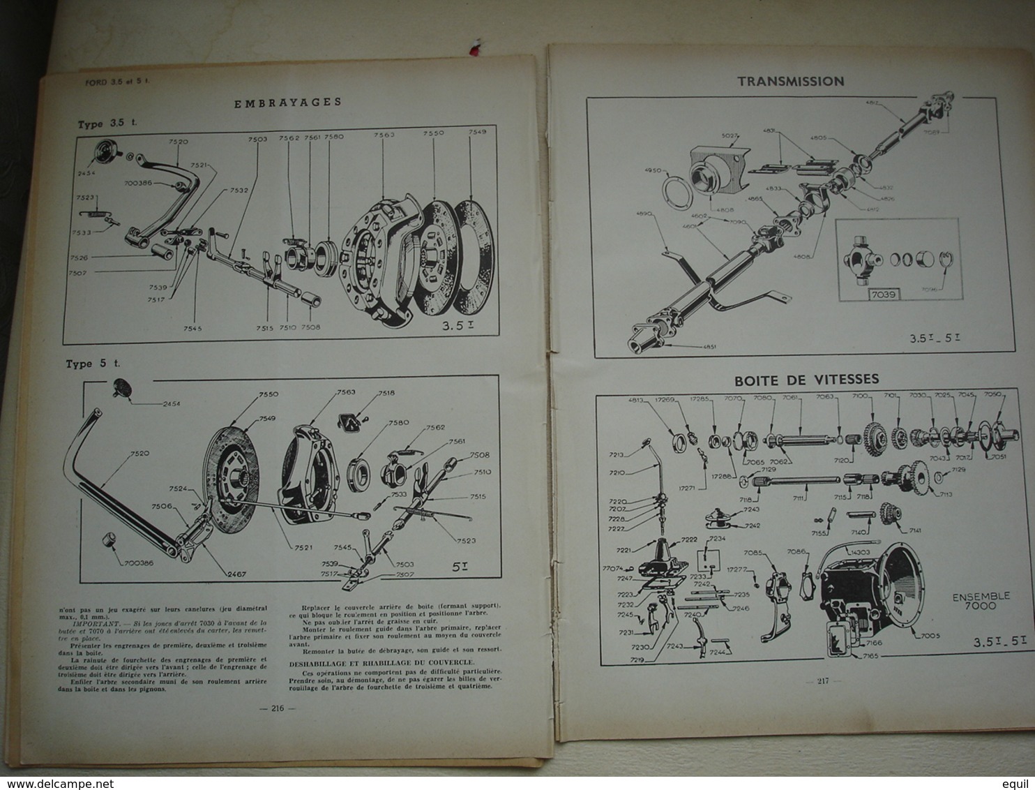 ETUDE DU CAMION V8 FORD 5T ET 3,5T article issue revue technique d'époque