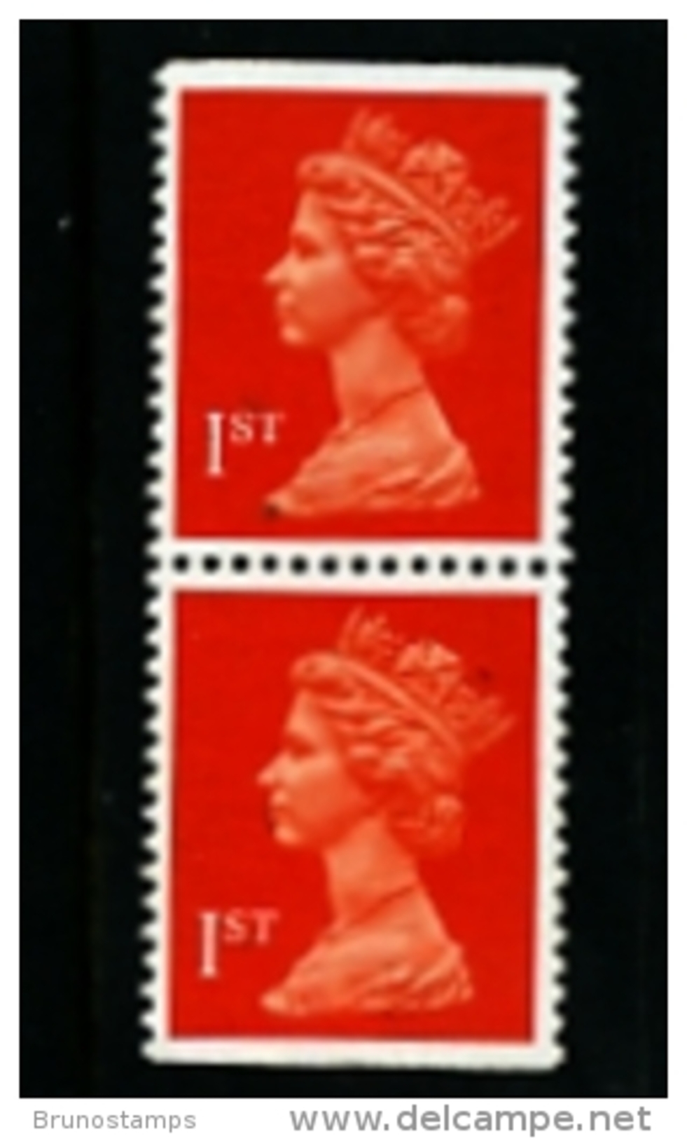 GREAT BRITAIN - 1990  MACHIN  1st  PCP WALSALL PERF. 14 PAIR IMP. TOP&BOTTOM MINT NH  SG  X1516 - Machins