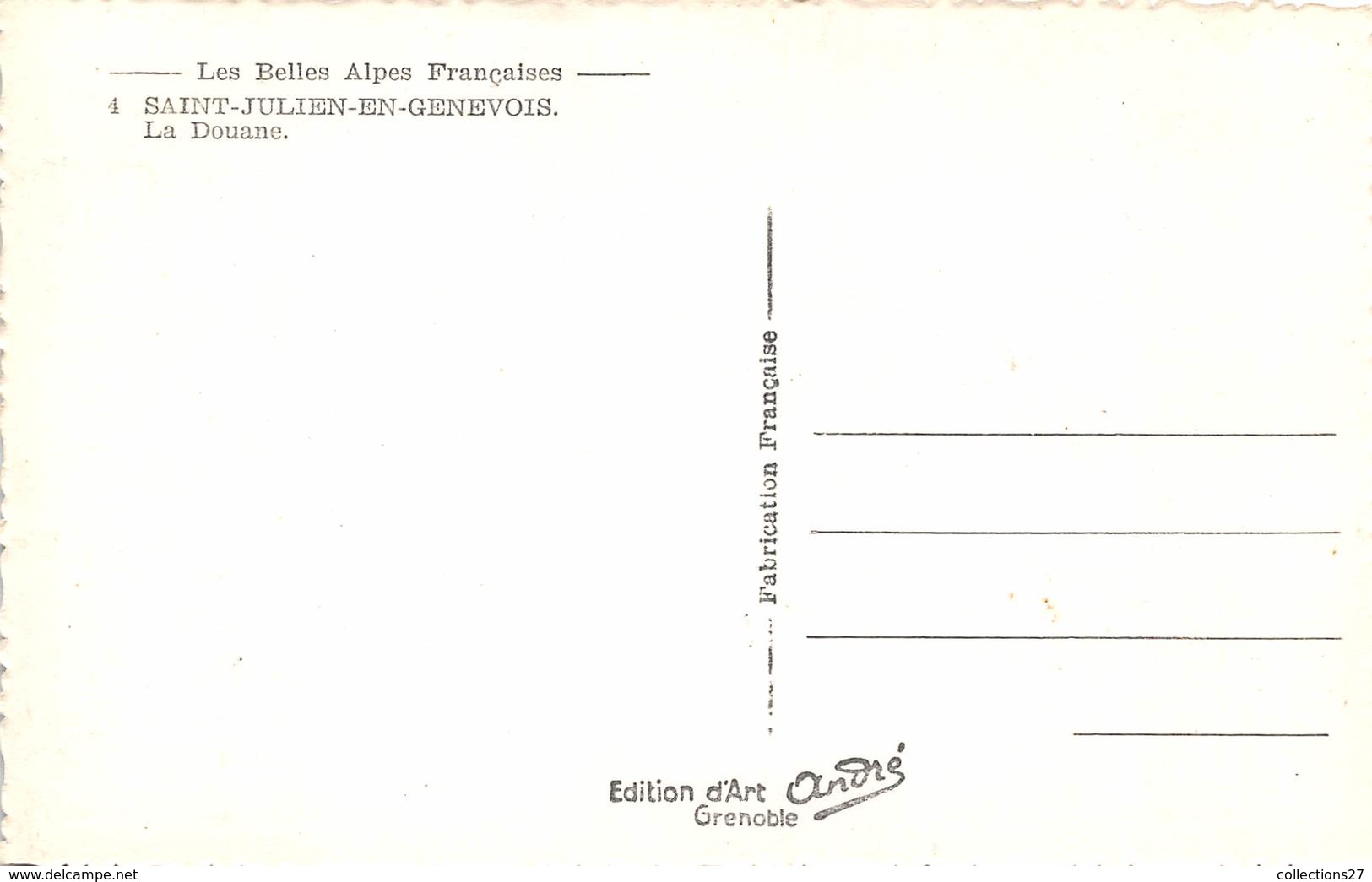 74-SAINT-JULIEN-GENEEVOIS- LA DOUANE - Saint-Julien-en-Genevois