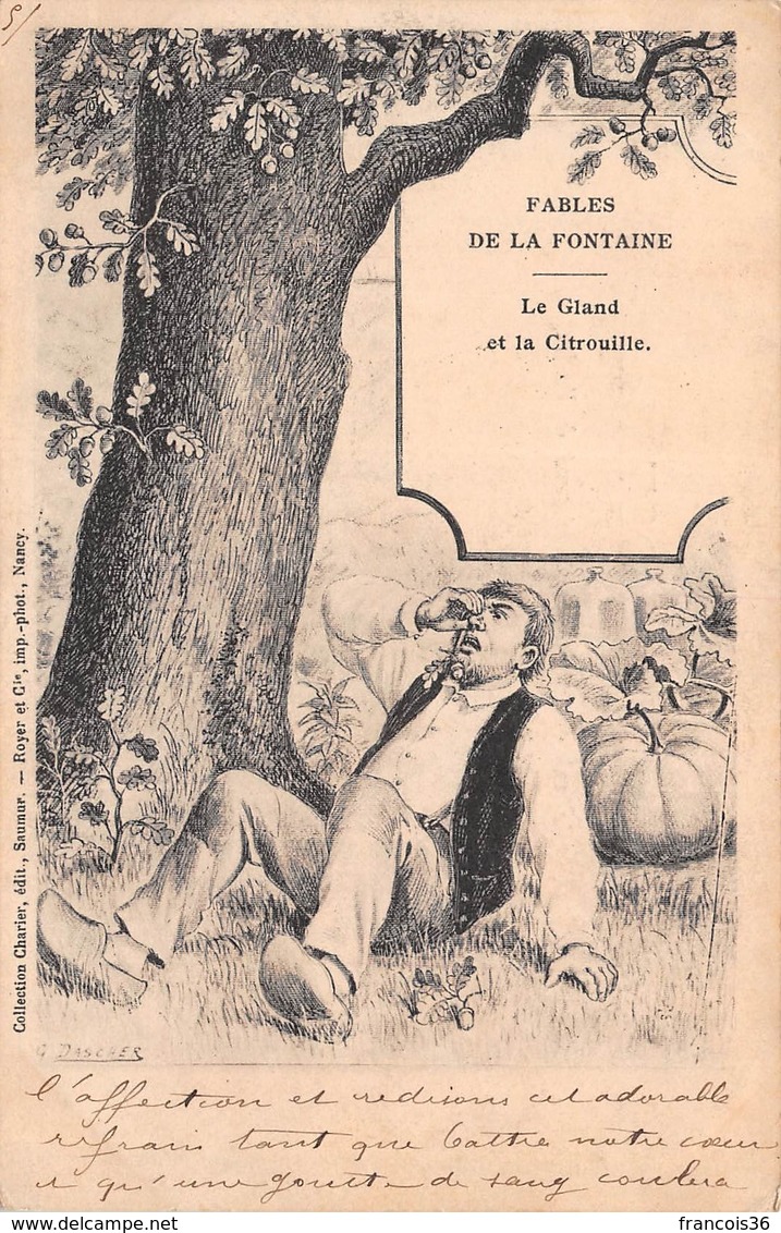 Fables De La Fontaine - Le Gland Et La Citrouille - Illustration Dascher - Märchen, Sagen & Legenden