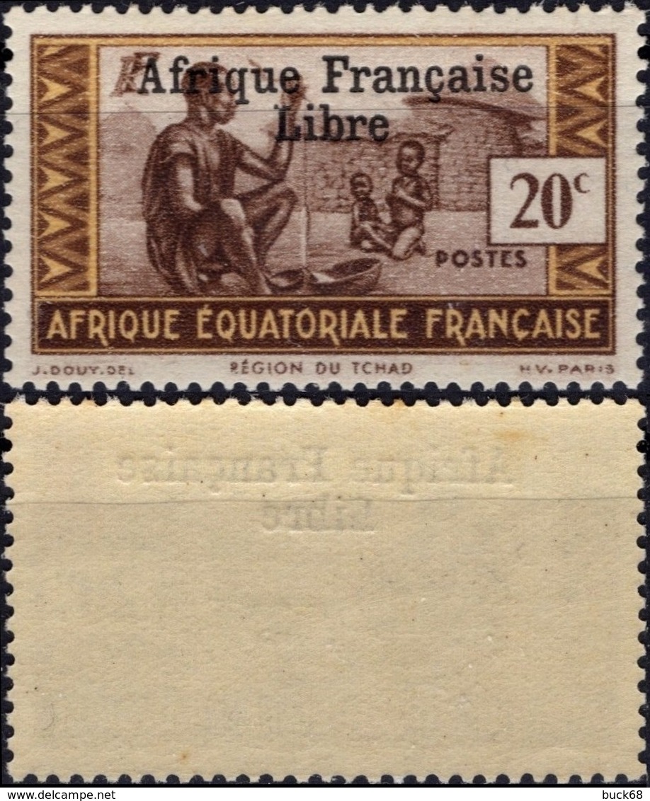 AEF Afrique Equatoriale Française 162 ** MNH Sans Charnière Surchargé Afrique Française Libre (CV 3,25 €) 2 - Neufs