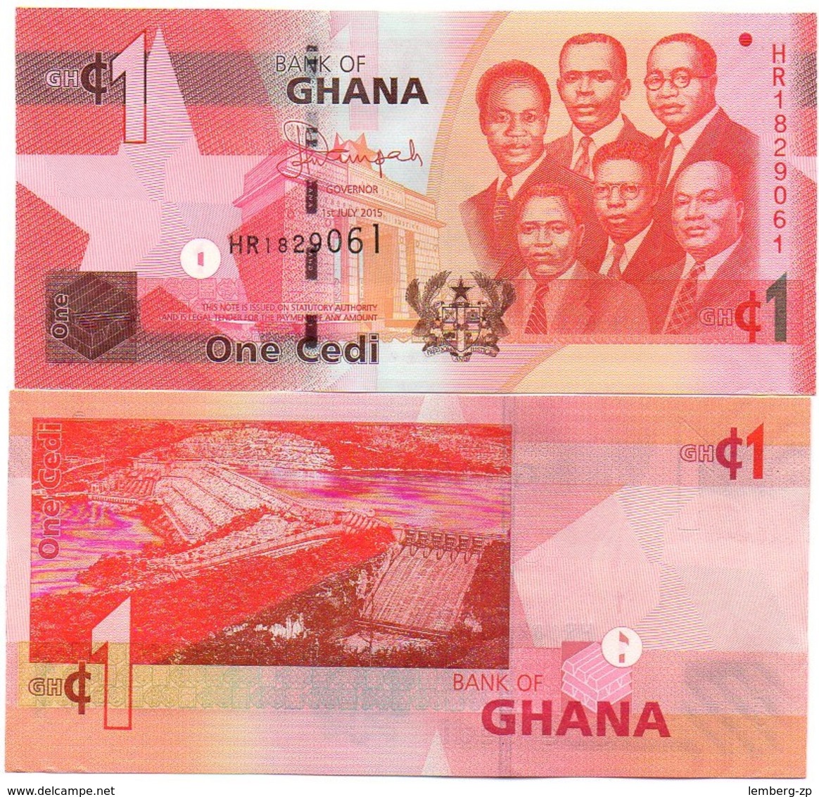 Ghana - 1 Cedi 2015 UNC Lemberg-Zp - Ghana