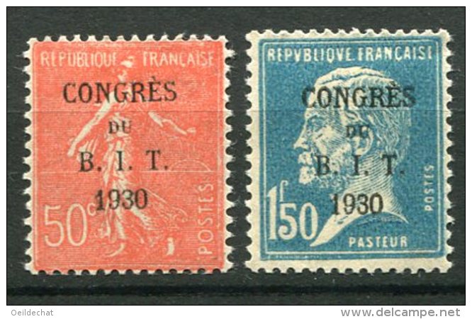 6754  FRANCE  N°264/5*  Réunion Du Conseil D'administration Du Bureau International  Du Travail  à Paris 1930   TB - Neufs