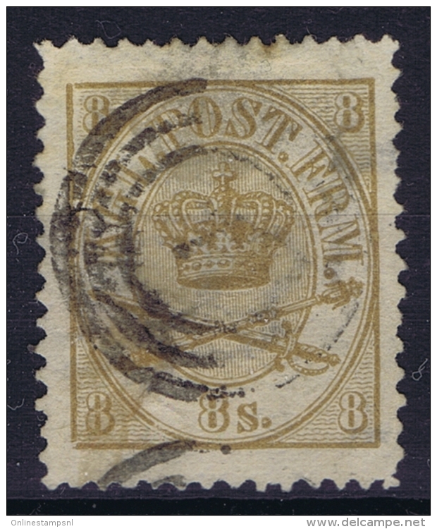 Denmark : Mi Nr 14A   Fa 14   Obl./Gestempelt/used   1864 With Watermark 1 - Gebraucht