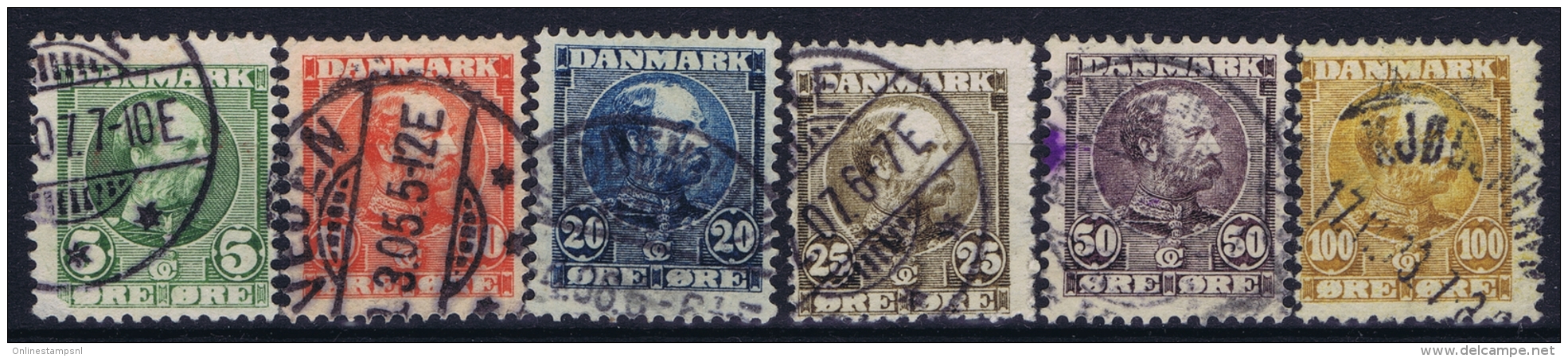 Denmark : Mi Nr 47 - 52 Obl./Gestempelt/used  1904 - Usati