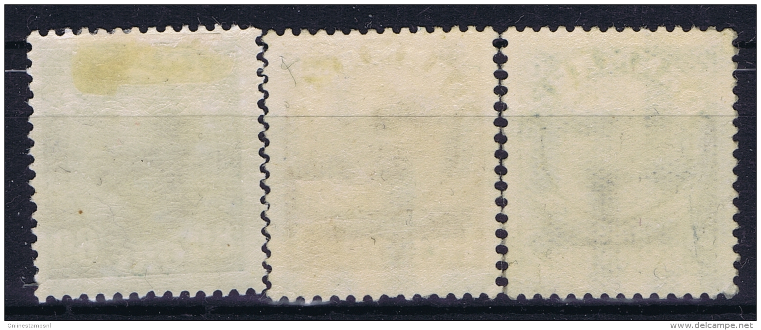 Denmark : Mi Nr 74 - 76 Fa 159  -161  MH/* Flz/ Charniere  1913 2 Kr Is MNH/** But Most Likely Regummed - Unused Stamps