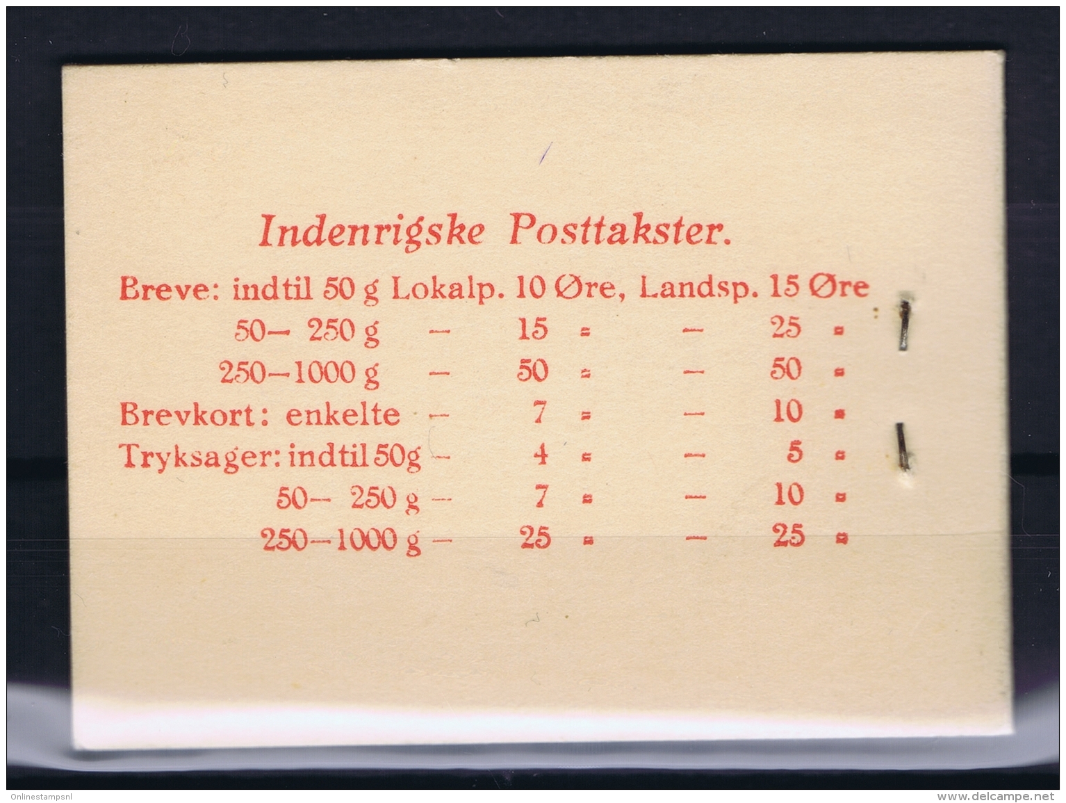 Denmark : Booklet Carnet  MH22 Postfrisch/neuf Sans Charniere /MNH/** 1937 Hansen Fund - Libretti