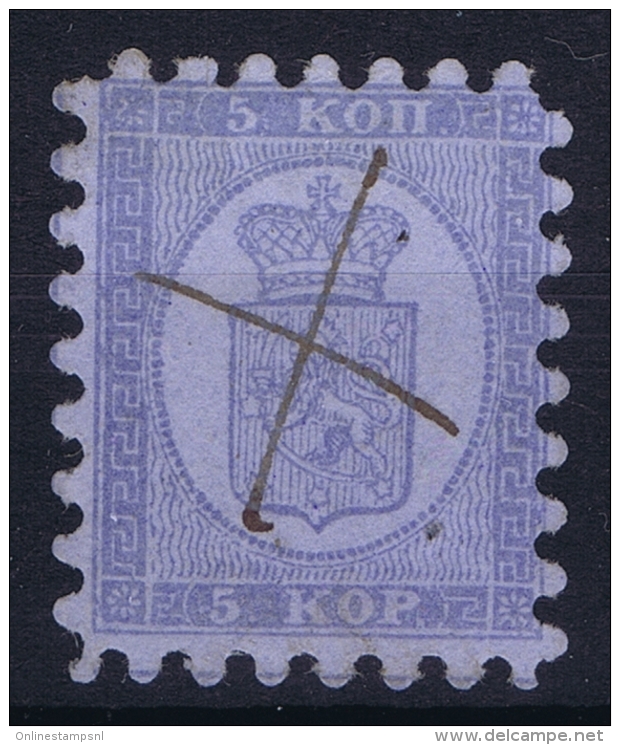 Finland : Mi Nr   3 B Obl./Gestempelt/used  1860 - Oblitérés