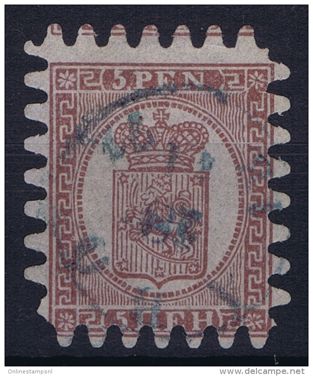 Finland : Mi Nr   5 B Obl./Gestempelt/used  1860 - Usados