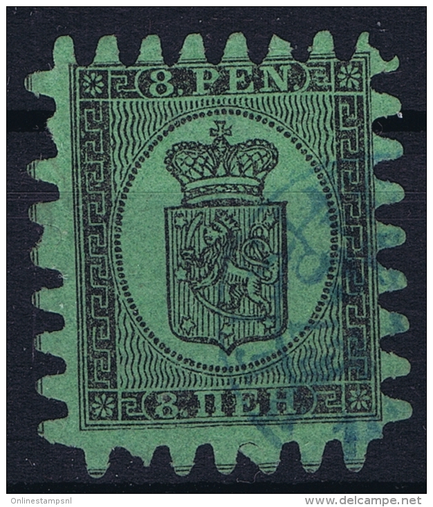 Finland : Mi Nr   6 B  Obl./Gestempelt/used  1860 - Usati