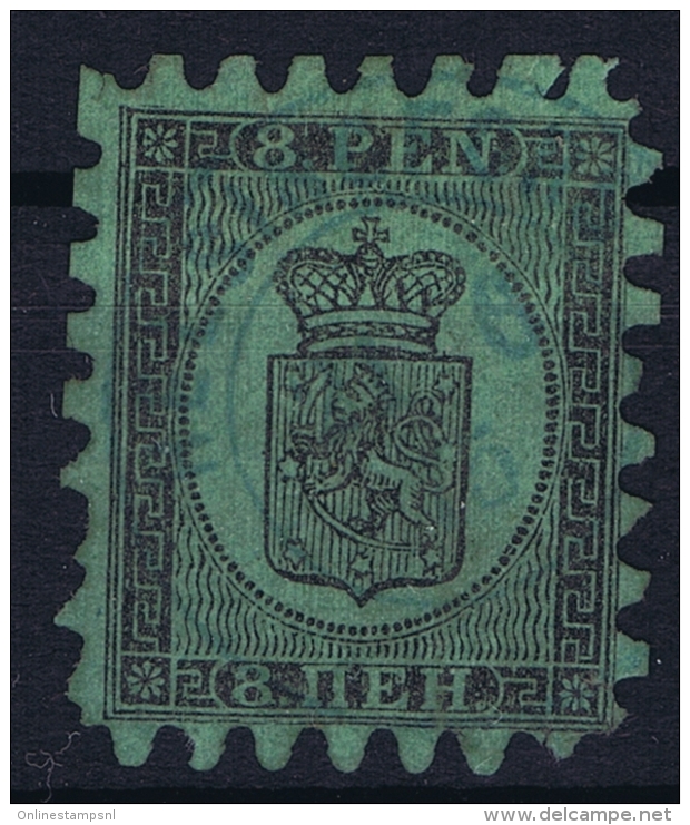 Finland : Mi Nr   6 B  Obl./Gestempelt/used  1860 - Oblitérés