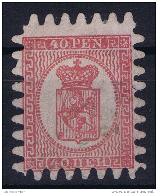 Finland : Mi Nr   9 B  Obl./Gestempelt/used  1860 - Oblitérés