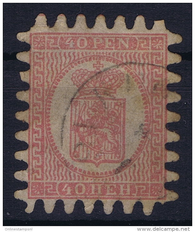 Finland : Mi Nr   9 B  Obl./Gestempelt/used  1860 - Usados