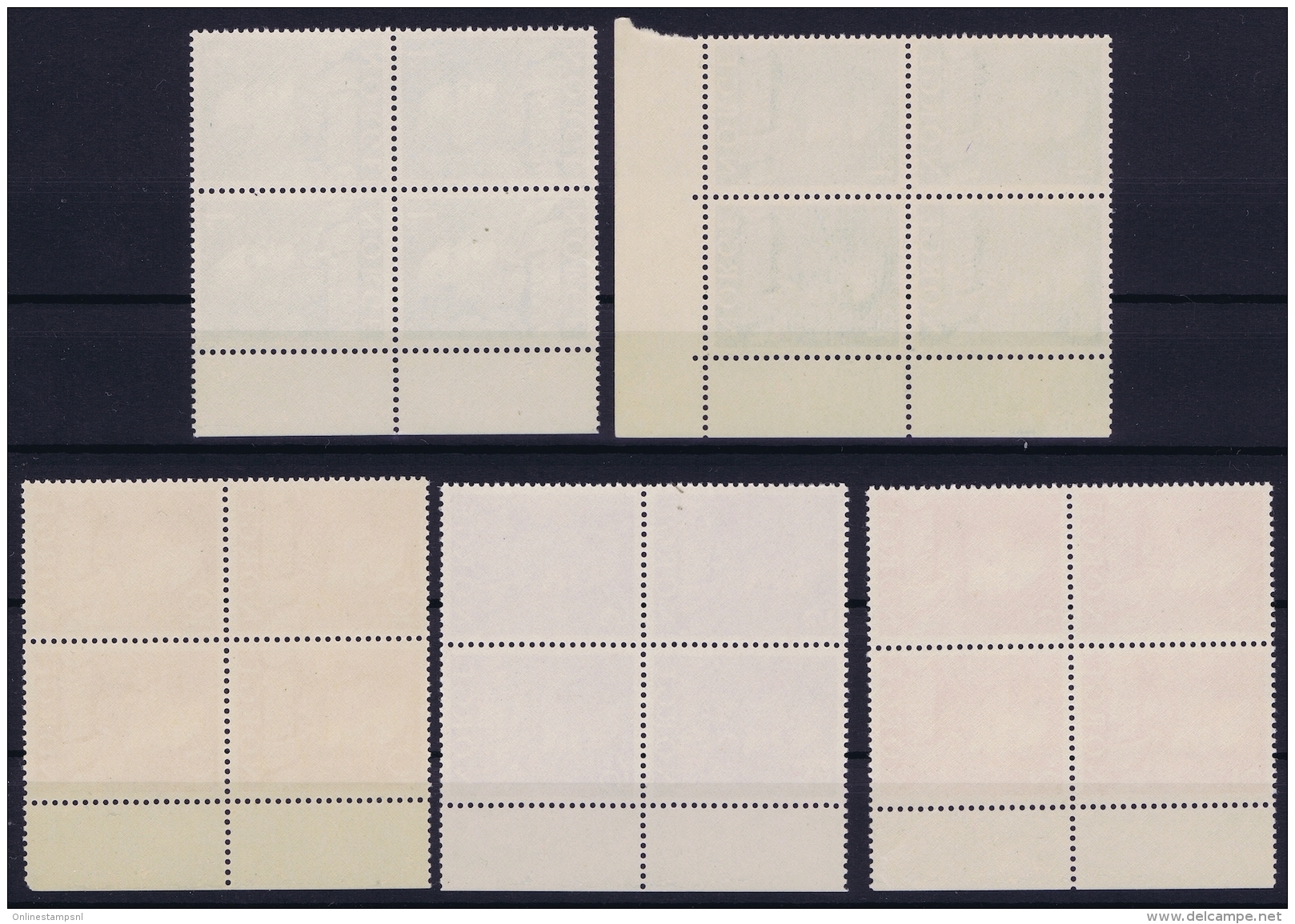 Norway : Mi Nr 428 - 432  Postfrisch/neuf Sans Charniere /MNH/** 1959 4- Blocks - Unused Stamps