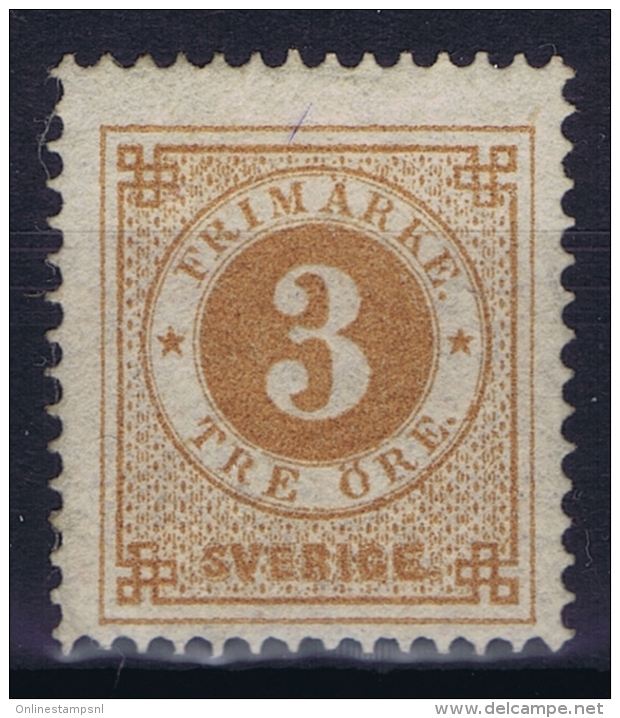 Sweden : Mi Nr 17b  Fa 28 MH/* Flz/ Charniere  1872  K13 Perfo - Neufs