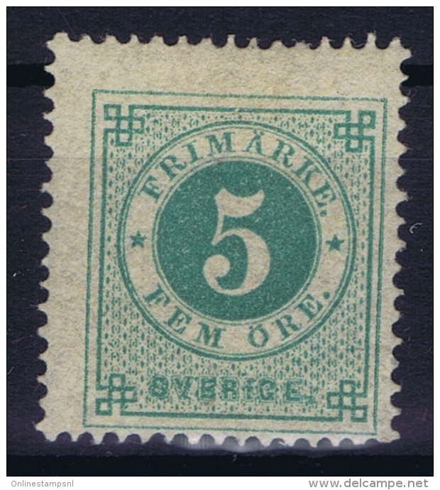 Sweden : Mi Nr 19A  Fa 19 MH/* Flz/ Charniere   K14 Perfo - Unused Stamps