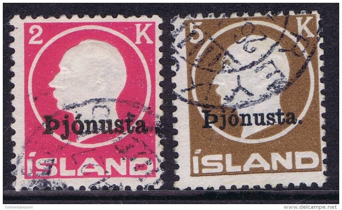 Iceland : Mi Nr  DM 41 + 42  Obl./Gestempelt/used - Dienstmarken