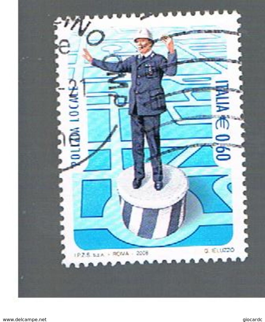 ITALIA REPUBBLICA  -   2008 POLIZIA LOCALE    -   USATO  ° - 2001-10: Usados